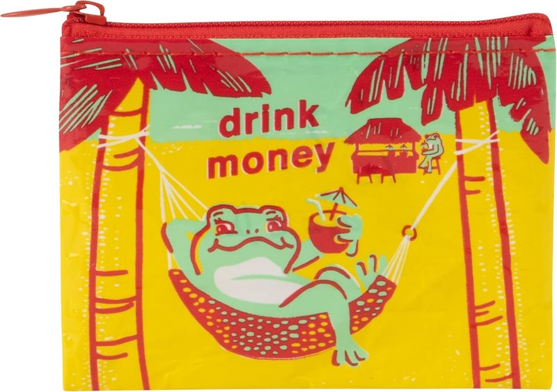 Blue Q Coin Purse – Cute Coin Pouch for Men and Women, Small Wallet Keychain Organizer, Zipper Bag for Coins, Gift Cards & Earbuds, Mini Card Holder, Compact Zip Wallet, 3"h x 4"w - Image 1